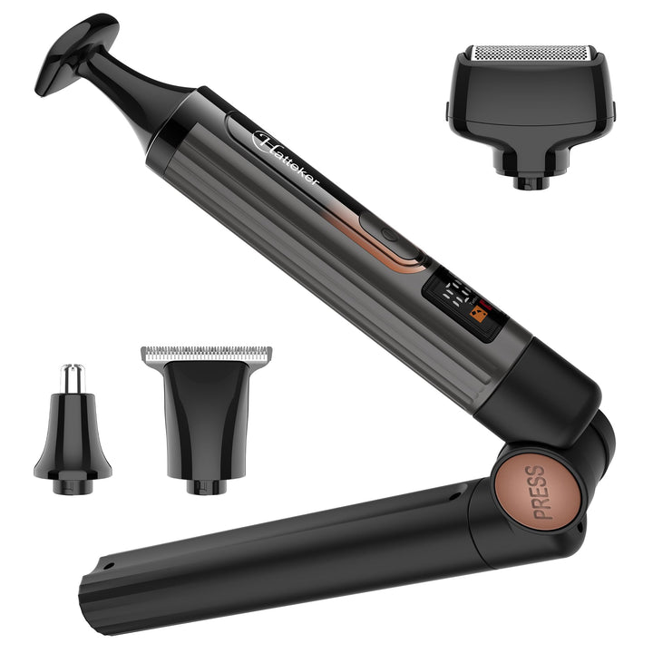Hatteker Herren-Rückenrasierer Körpertrimmer Elektrischer Body Groomer Gesichts-, Arm-, Kinn-Barttri