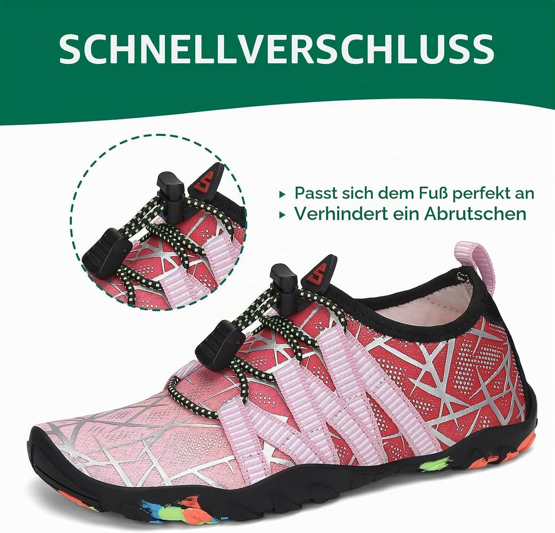 SAGUARO Kinder Badeschuhe rutschfeste Schnell Trocknend Aquaschuhe Gr.24-36 25 EU Stil 3 Pink, 25 EU