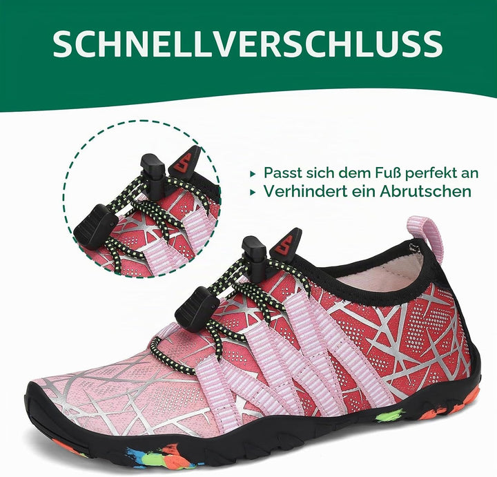 SAGUARO Kinder Badeschuhe rutschfeste Schnell Trocknend Aquaschuhe Gr.24-36 25 EU Stil 3 Pink, 25 EU