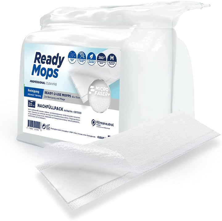 CleaningBox® Feuchte 5-in-1 ReadyMops Reinigungsmopps Bodenwischtücher mit Allzweckreiniger (ohne Wi
