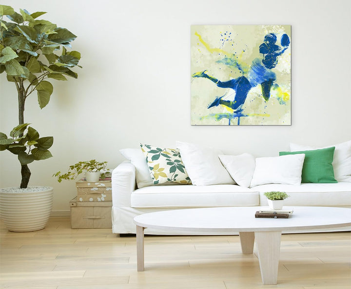 Paul Sinus Art American Football I 60x60cm SPORTBILDER Splash Art Wandbild Aquarell Art