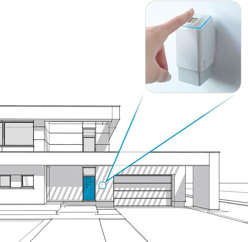 EKEY UNO 200102 Fingerprint mit Akku als praktische Erweiterung für das Nuki Smart Lock, Akkubetrieb