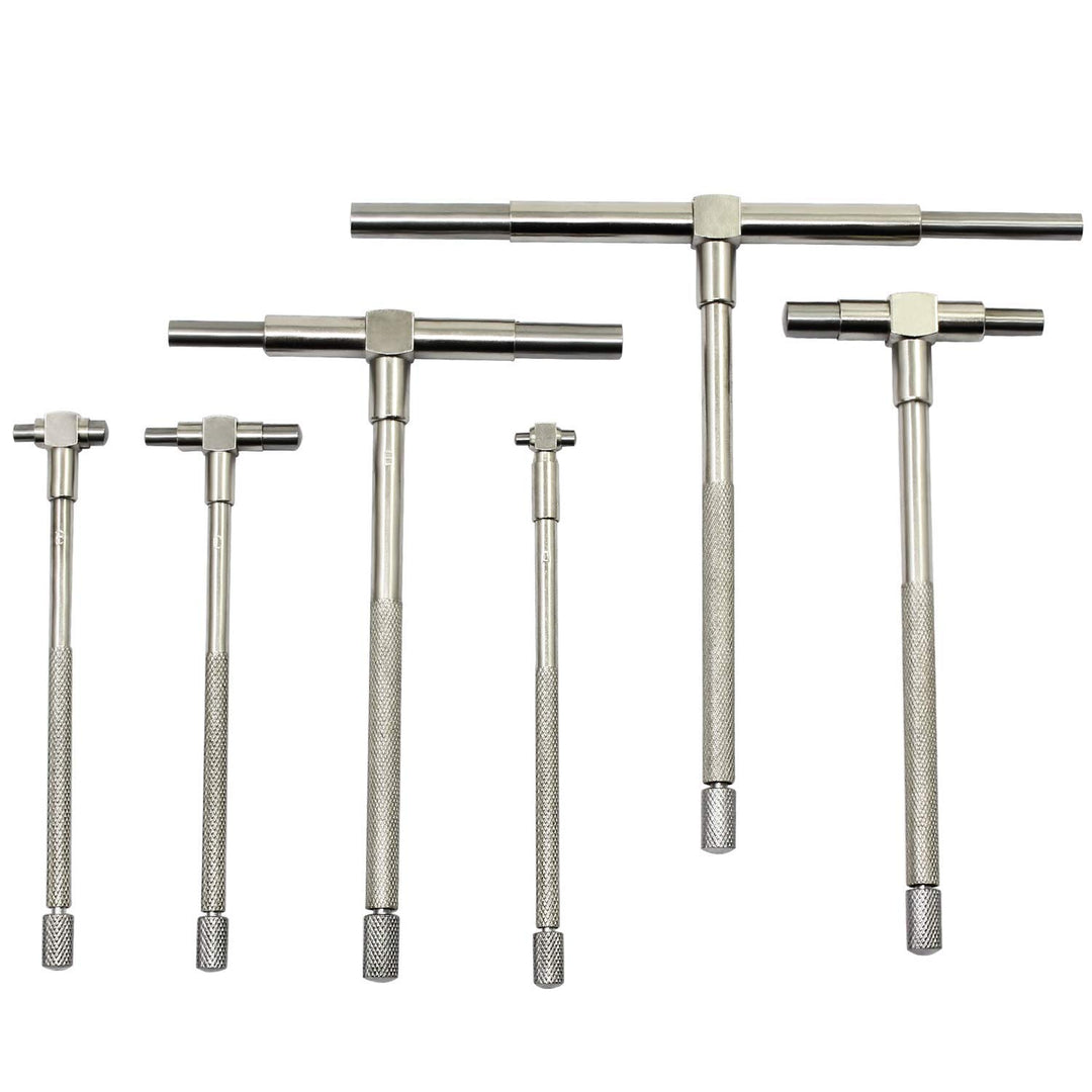 ANCLLO 6er Pack Präzisionsteleskoplehre 8-150mm Innen T Bohrlochlehre Set