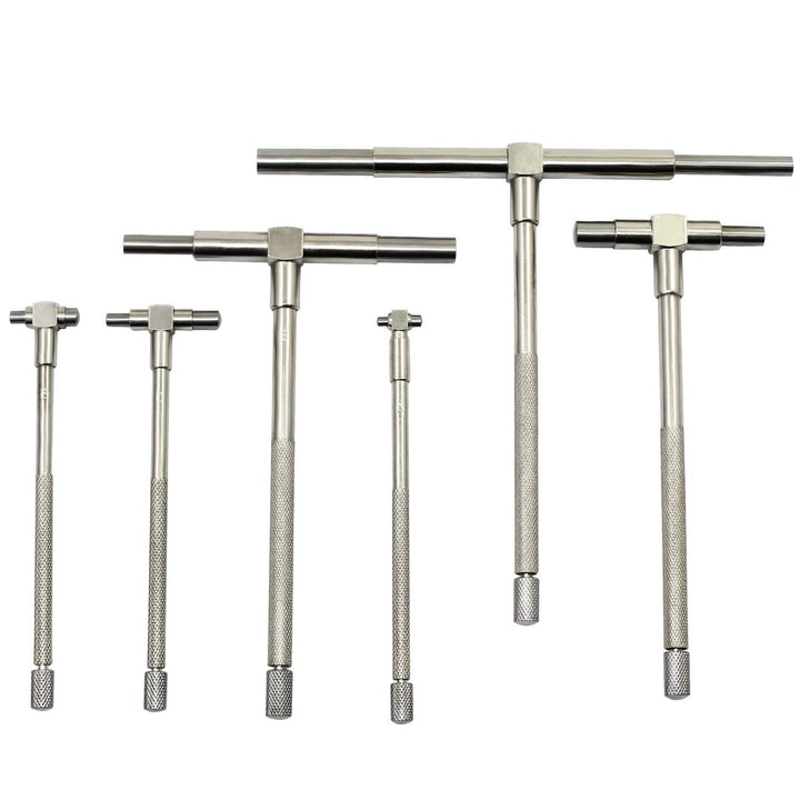 ANCLLO 6er Pack Präzisionsteleskoplehre 8-150mm Innen T Bohrlochlehre Set