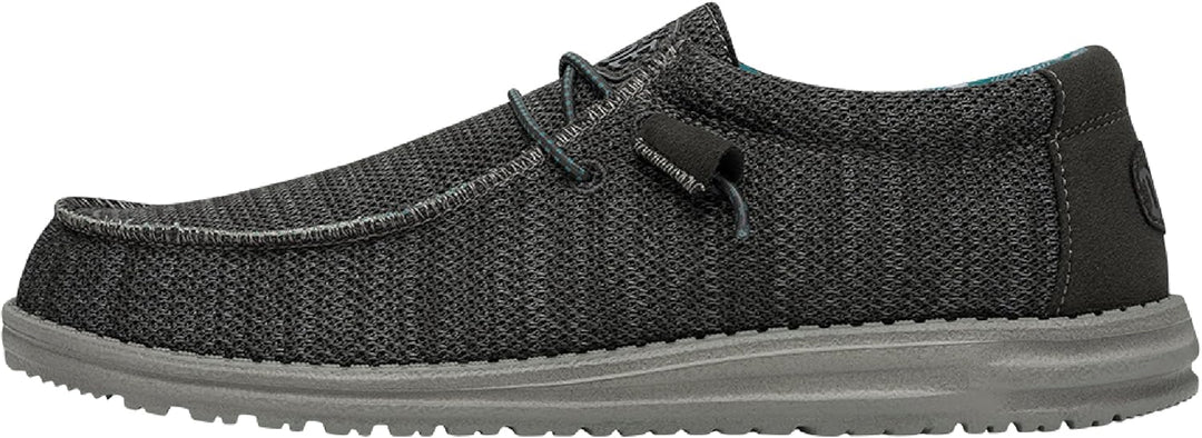 Hey Dude Herren Wally Sox Moc Toe Shoes 44 EU Charcoal, 44 EU Charcoal