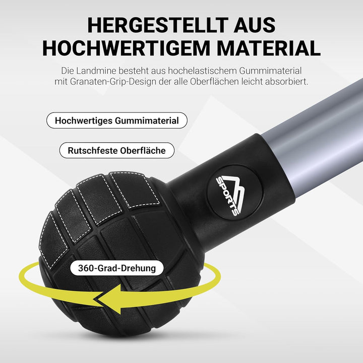 MSPORTS Landmine, Langhantelaufnahme, Anbaugerät für Langhantelstangen mit 25 oder 50 mm