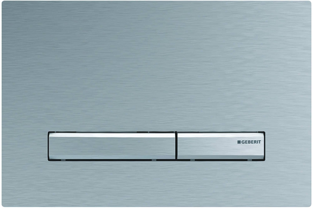 Geberit Betätigungsplatte Sigma 50 (für 2-Mengen Spülungen, Betätigung von vorne, Farbe chrom gebürs
