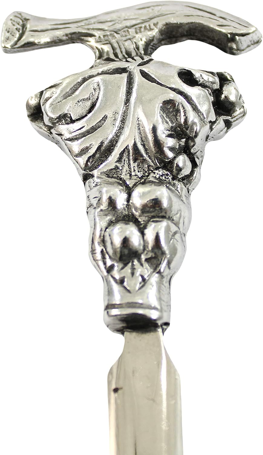 Cavagnini, Eleganter Brieföffner aus Edelstahl und Zinn, inklusive Geschenkbox. Uva, Uva