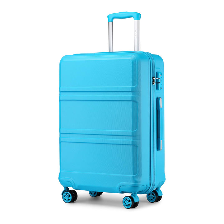 KONO Koffer Trolley Reisekoffer aus ABS+PC – Leichter Hartschalenkoffer mit 4 Zwillingsrollen und TS