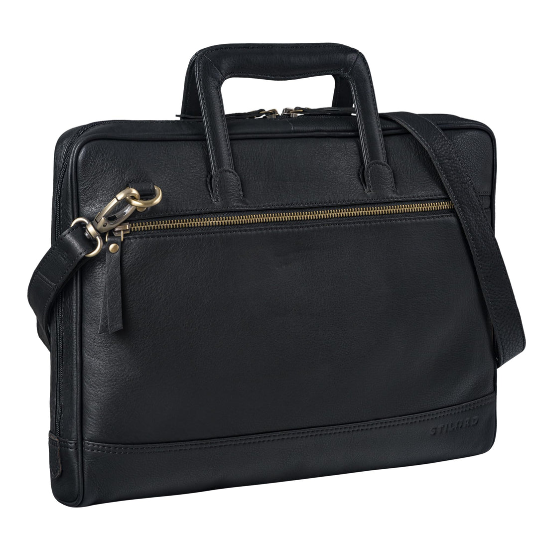 STILORD "Pierce Laptoptasche mit Griff Leder Aktentasche 15 Zoll Vintage Dokumententasche A4 Busines
