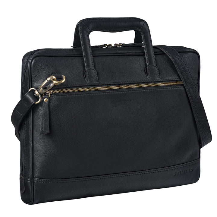 STILORD "Pierce Laptoptasche mit Griff Leder Aktentasche 15 Zoll Vintage Dokumententasche A4 Busines