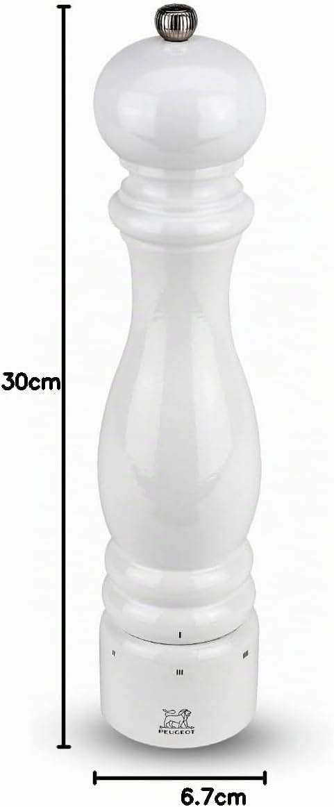 Paris U-select Pm 30cm Wit Lak Peugeot 27841 Pfeffermühle Weiss Lackiert, Pfeffermühle Weiss Lackier