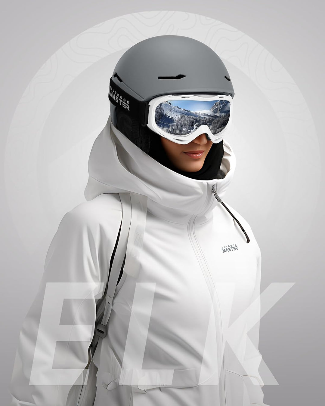 OutdoorMaster ELK MIPS Skihelm - Schneesporthelm Snowboardhelm für Männer Frauen &amp; Jugend Mattes Gra