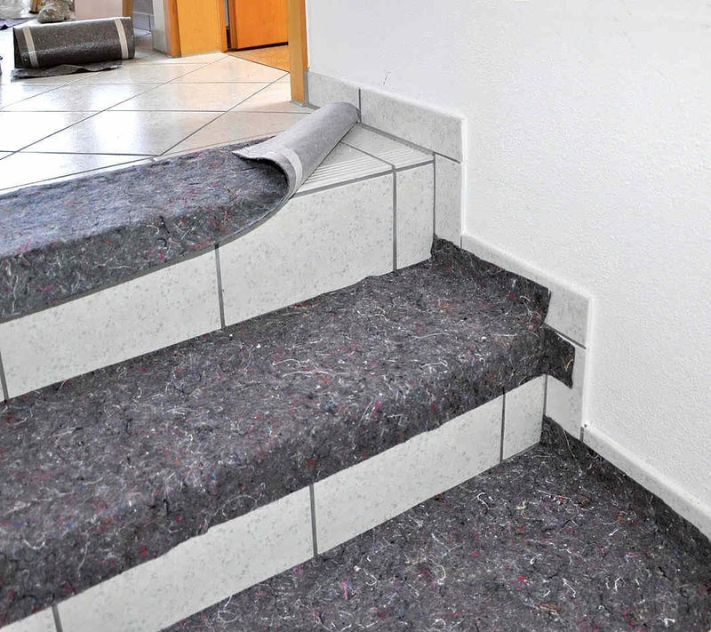 2x Alfa Treppenvlies 330 mm x 25 m Profi-Qualität selbstklebendes Abdeckvlies 230 g/m² für Treppen,