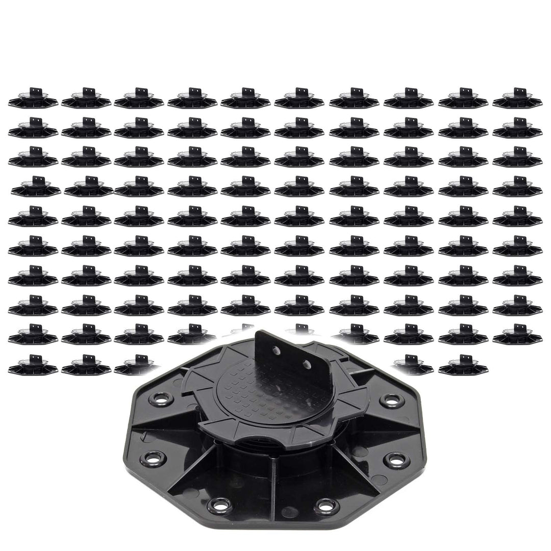 XPOtool Stelzlager Set 100tlg. 2700kg Traglast Höhenverstellbare Stellfüsse 18-25mm Terrassendielen
