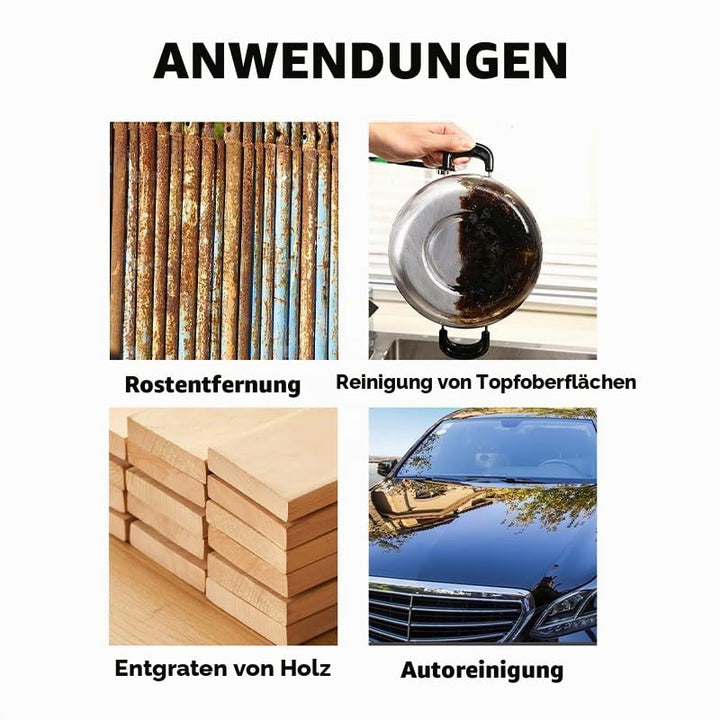 Schleifwalze Bürste 80 Körnung | Effiziente Schleifrolle aus Brauner Korund | Schleifhülsen für Schl