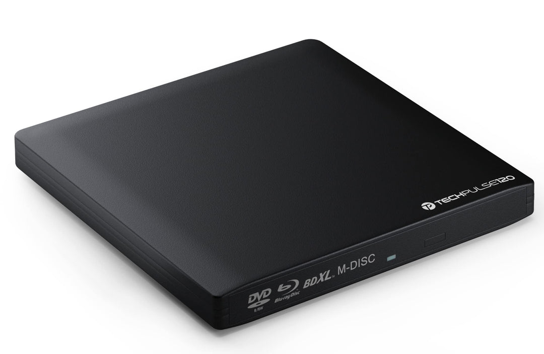 techPulse120 USB 3.0 3D Externer Blu-Ray Brenner Burner M-Disc BDXL Superdrive Blueray Rom Laufwerk