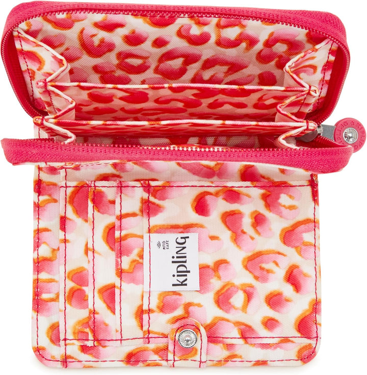 Kipling MONEY LOVE Mittelgrosse Geldbörse, Latin Cheetah (Rot), Latin Cheetah
