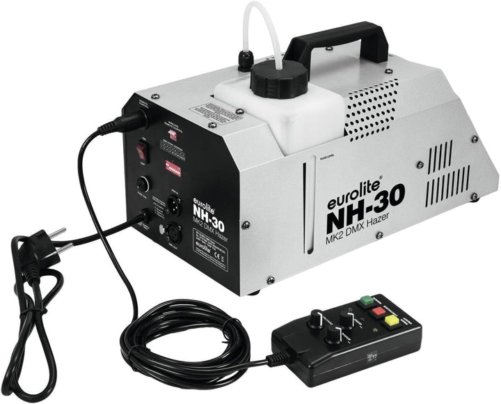 Eurolite NH-30 MK2 DMX Dunstnebelmaschine | Extrem kompakte, starke Maschine (720 W) mit Timer, Funk