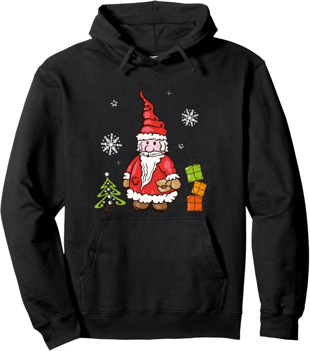 Nikolaus mit Tannenbaum Weihnachtsmann Geschenkidee Xmas Art Pullover Hoodie