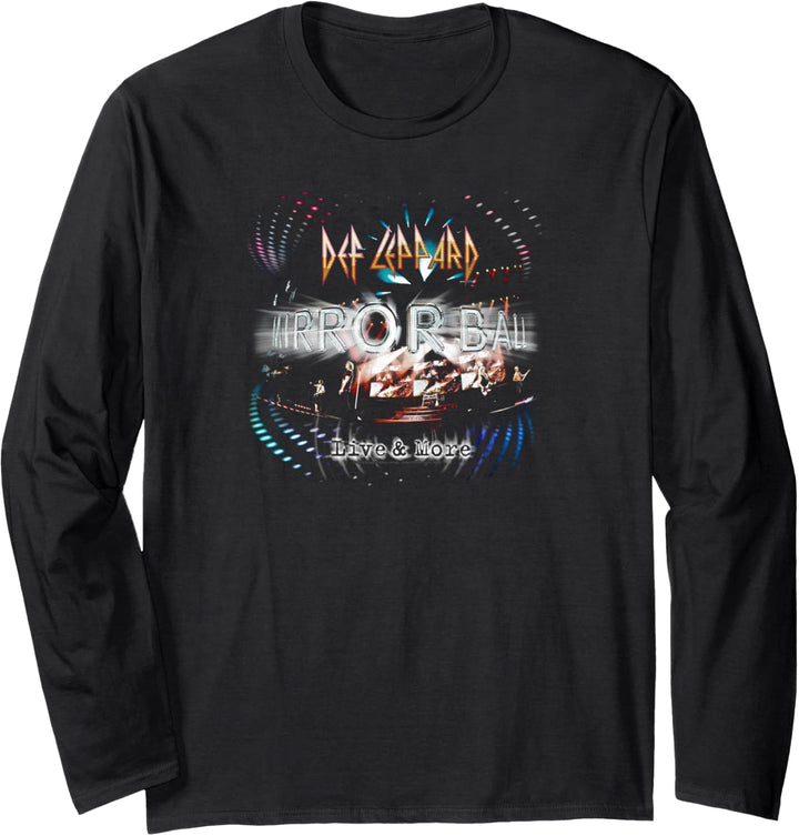 Def Leppard - Spiegelkugel-Album im Vintage-Stil Langarmshirt