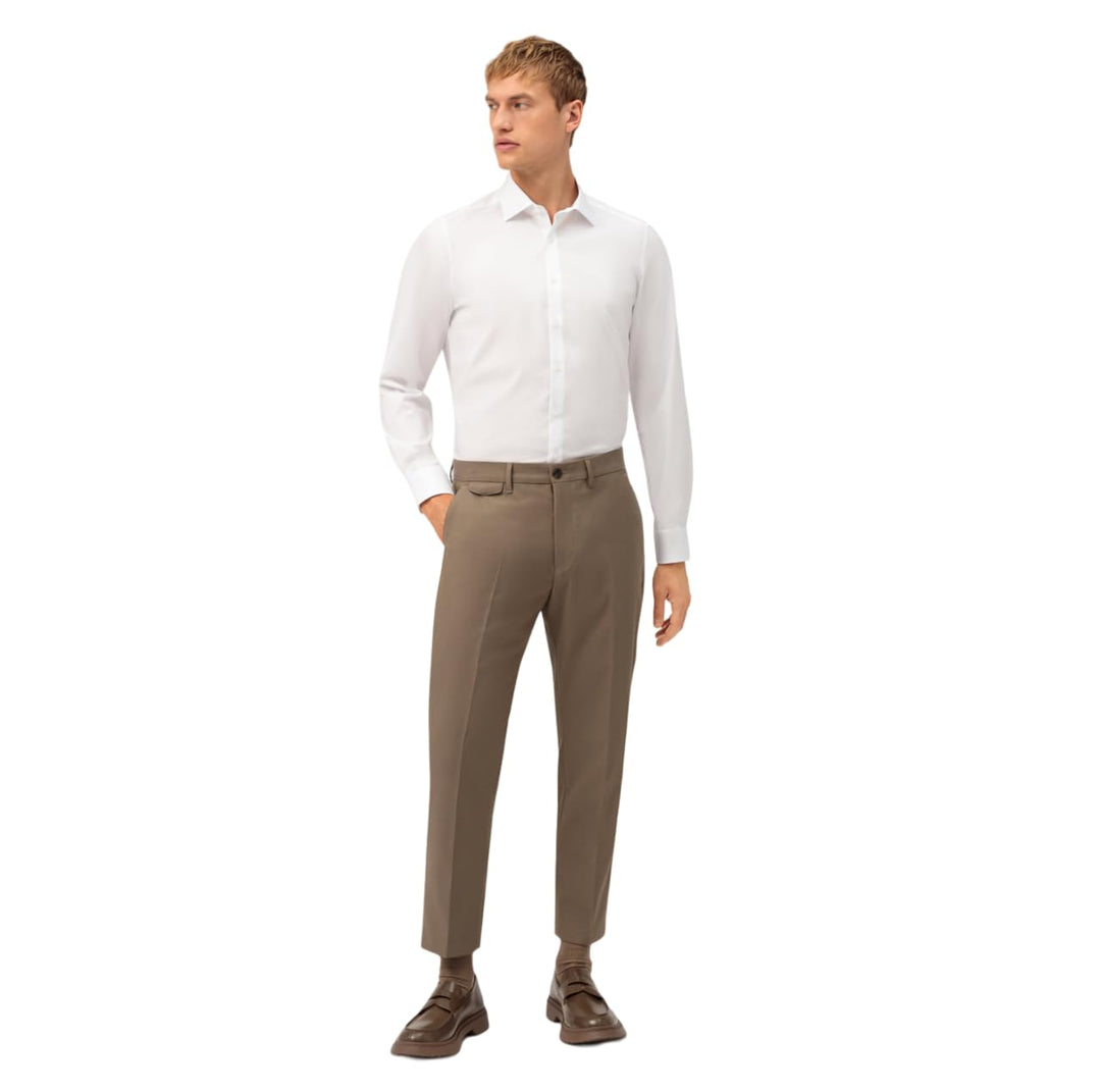 OLYMP Herren Businesshemd Langarm Level.Five.Body.fit,Einfarbig,Body fit,New York Kent-2 43 Weiss 00