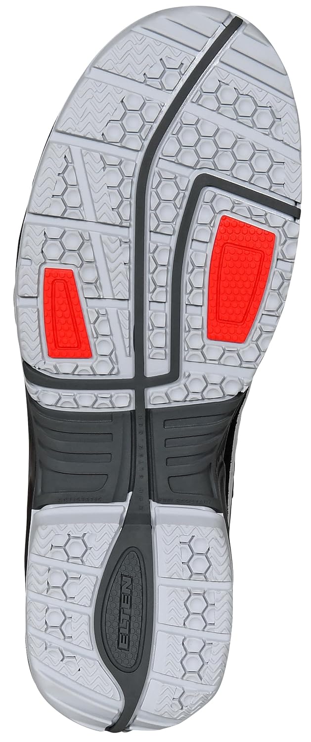 ELTEN Sicherheitsschuhe Rusher Low ESD S1, Herren, Textil, Stahlkappe, leicht, sportlich, Schwarz, G