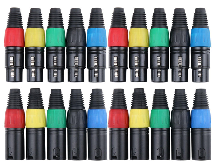 Pronomic Steckerset XLR-Male 10-Stück, XLR-Female 10-Stück (zur Kabelkonfektionierung, Montage, Hoch
