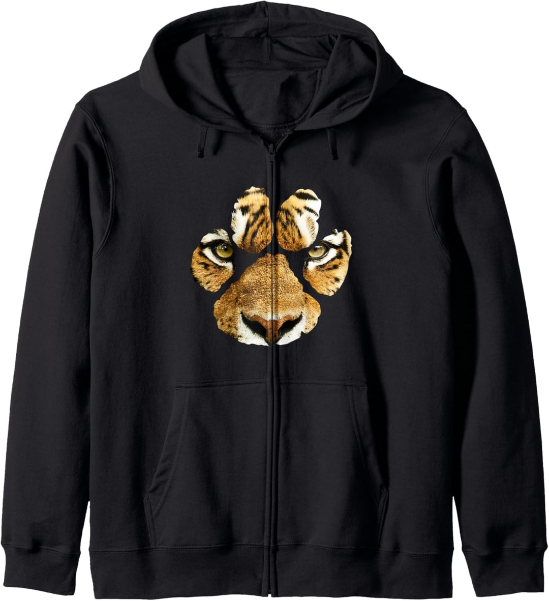Ehrfürchtiger Tiger Pfote Kapuzenjacke