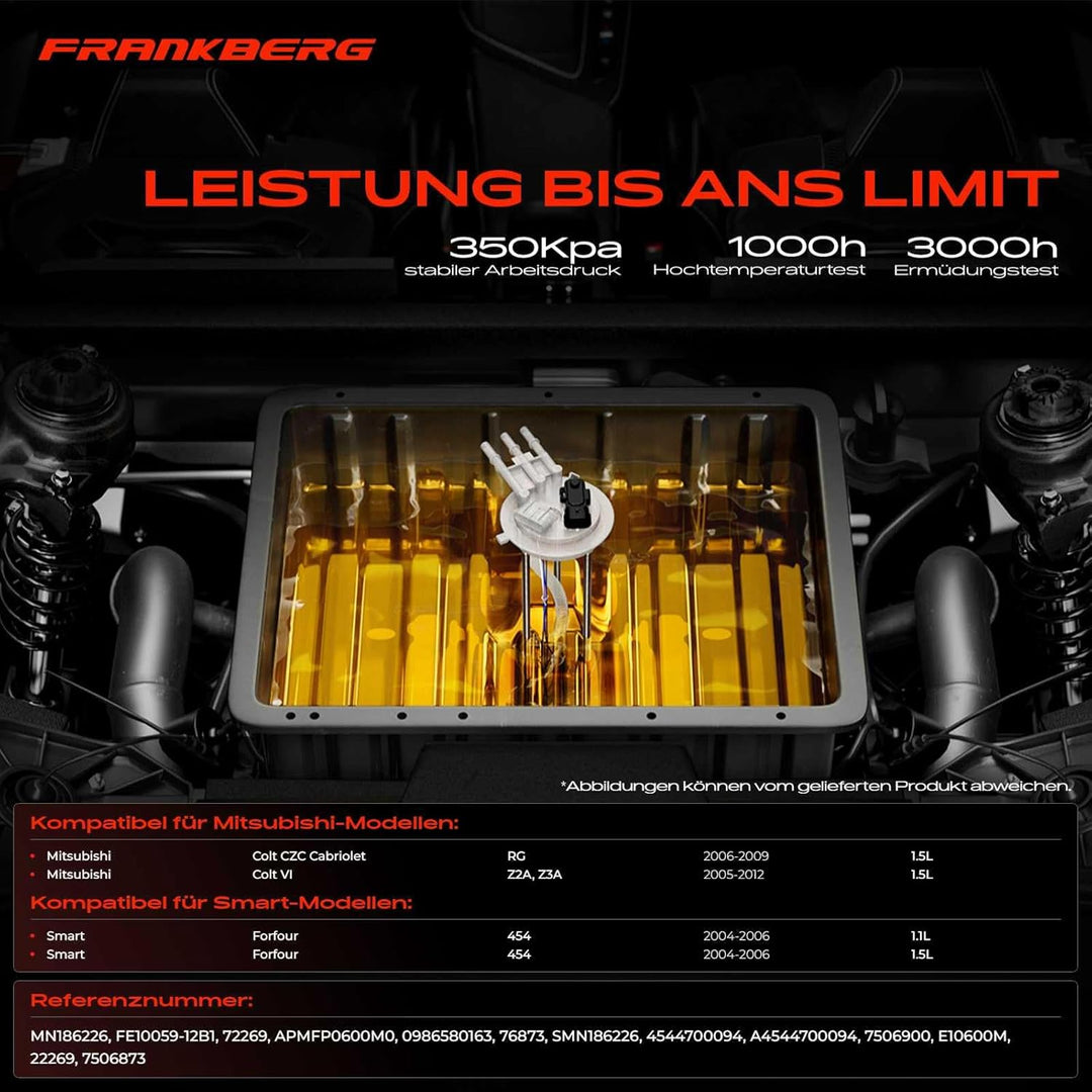 Kraftstoffpumpe Benzinpumpe für Colt CZC Cabriolet RG Colt VI Z3_A Z2_A Forfour 454 1.1L 1.5L Benzin