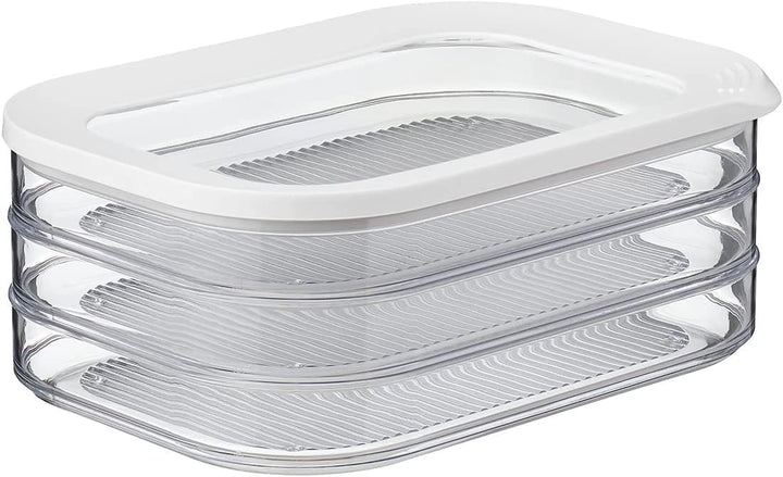 Mepal Aufschnittdose Modula 3-lagig Weiss – 1650 ml Aufschnittbox für den Kühlschrank – zur Aufbewah