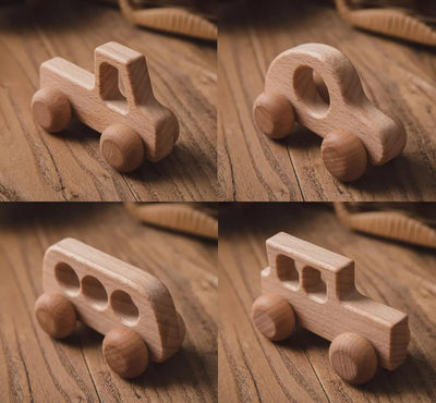 Woodily Wooden Toys - Holzspielzeug Holzautos für Kinder Junge Mädchen ab 0 Monate, Nachhaltig, Mont