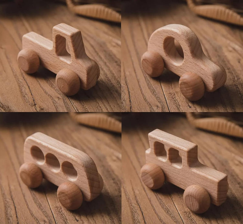 Woodily Wooden Toys - Holzspielzeug Holzautos für Kinder Junge Mädchen ab 0 Monate, Nachhaltig, Mont