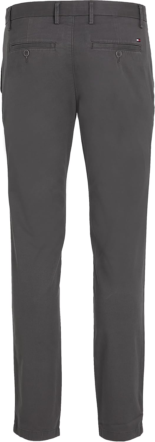 Tommy Hilfiger Herren Hose Core Bleecker 1985 Pima Cotton Chino 28W / 30L Grey (Dark Ash), 28W / 30L