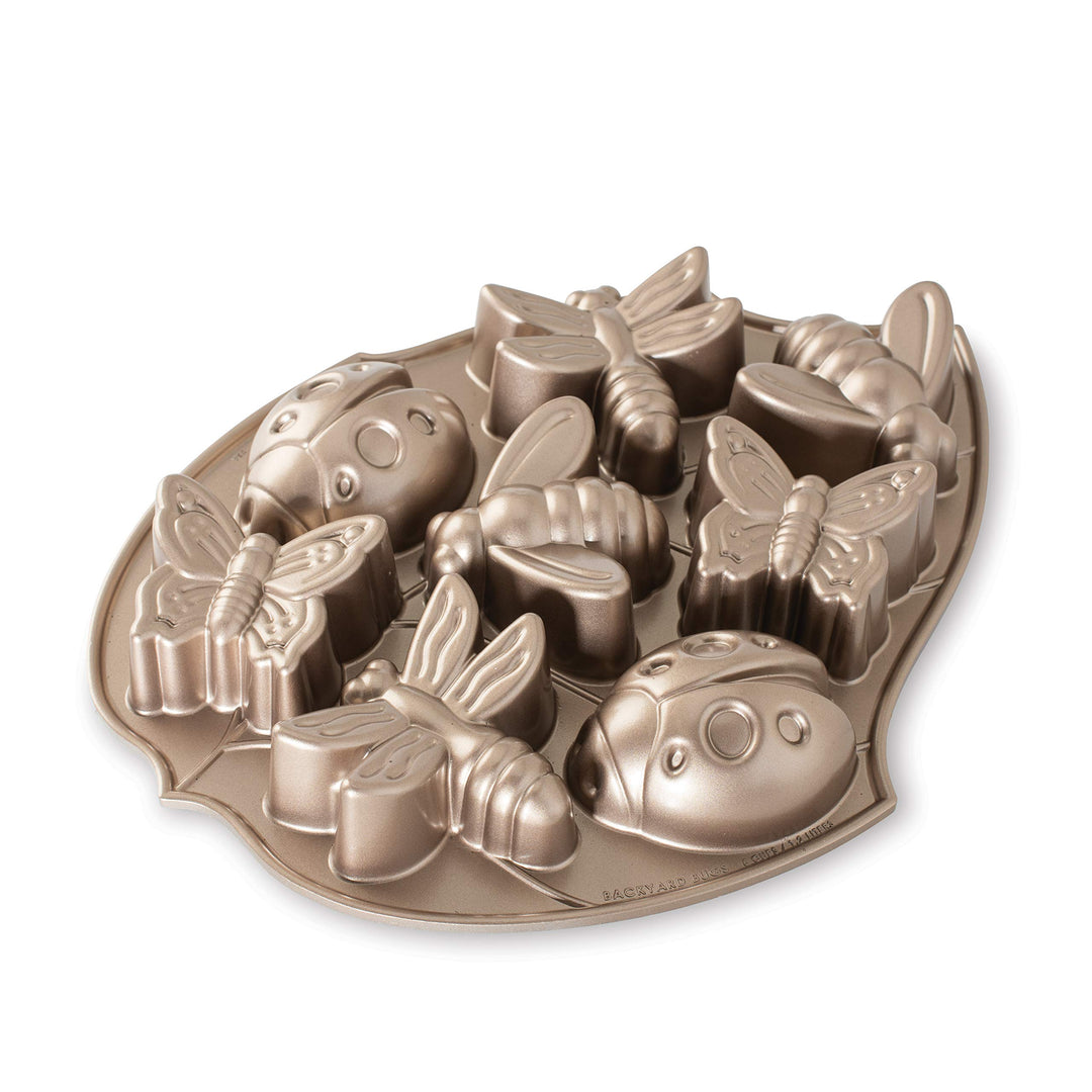 Nordic Ware - 53037 Backform Glückskäfer - Schmetterling - Marienkäfer - Biene - Libelle - Aluminium