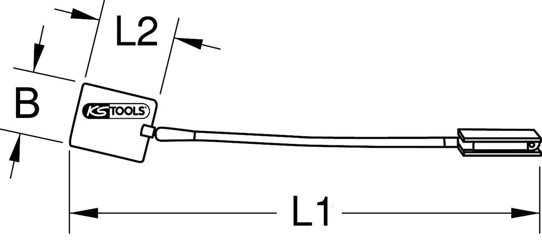 KS Tools 903.6000 Magnet-Schweissspiegel, 500mm