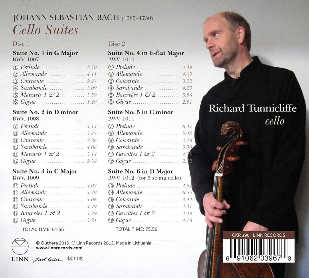 Johann Sebastian Bach - Cello-Suiten BWV 1007-1012, Audio-CD