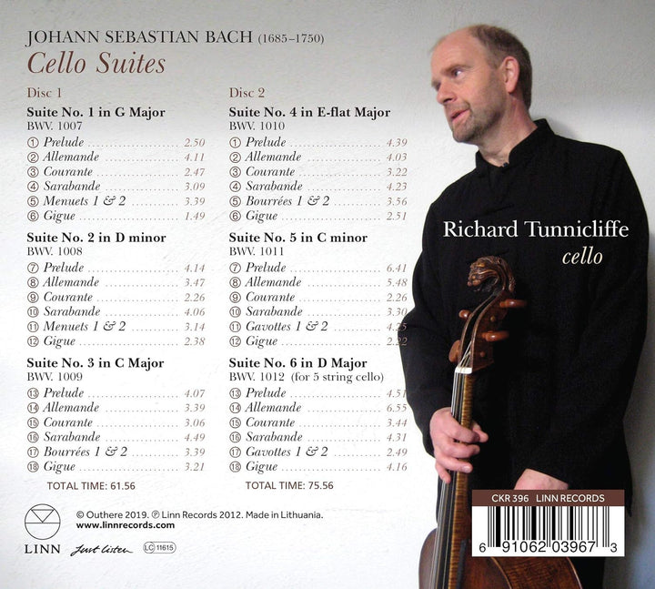 Johann Sebastian Bach - Cello-Suiten BWV 1007-1012, Audio-CD