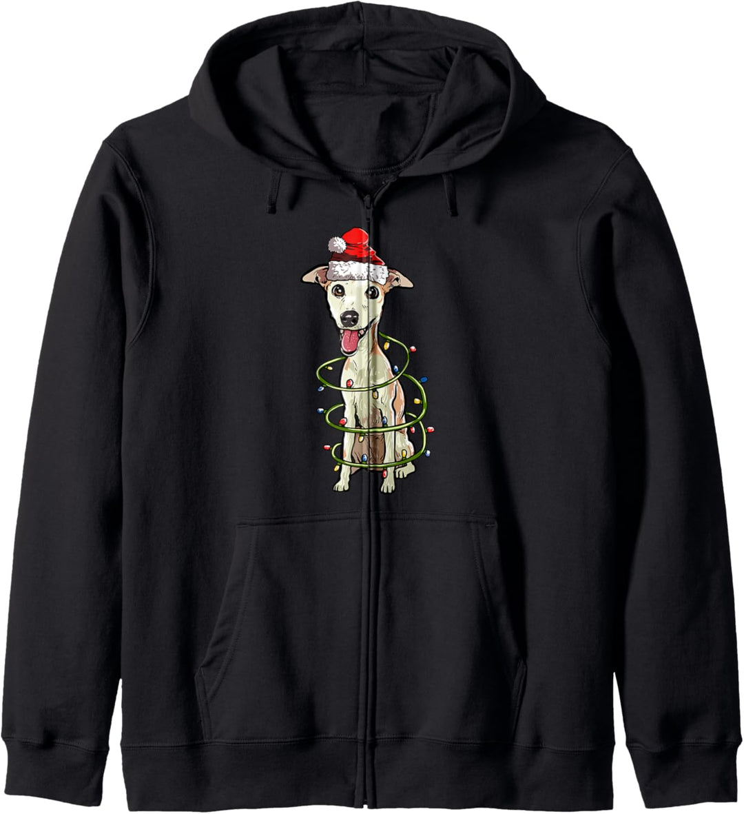 Whippet Weihnachten Geschenk X-Mas Hunde Kostüm Kapuzenjacke