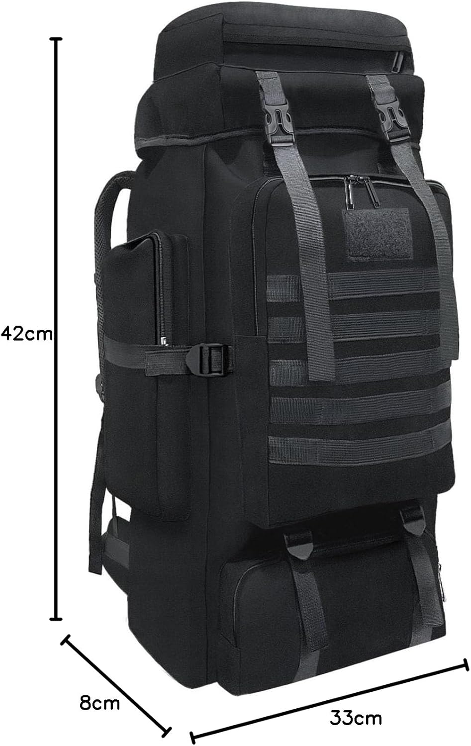 80L Wanderrucksack Trekking Camping Rucksack mit Schuhtasche für Herren Damen, wasserabweisend Extra