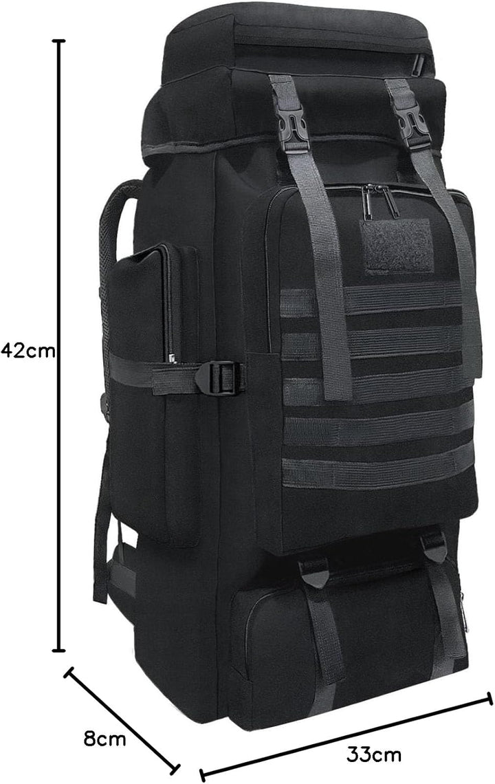 80L Wanderrucksack Trekking Camping Rucksack mit Schuhtasche für Herren Damen, wasserabweisend Extra