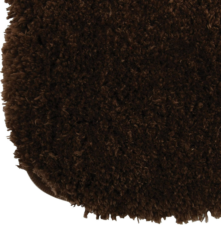 MSV 140873 Badematte Mikrofaser Hochflor flauschig 50x70 cm – Braun Schokolade 50 x 70 cm (Rechtecki