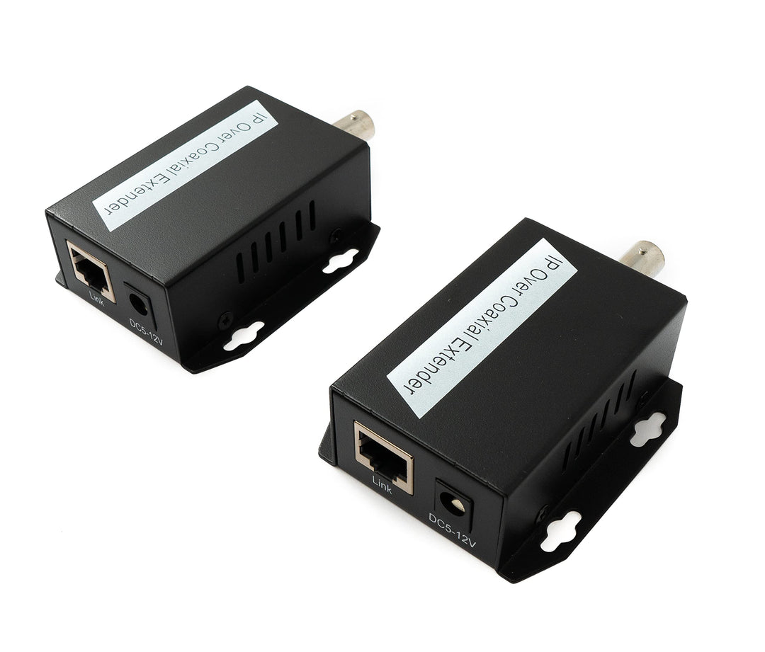 System-S UTP IP Transceiver Set LAN RJ45 zu BNC Koaxialkabel in Schwarz