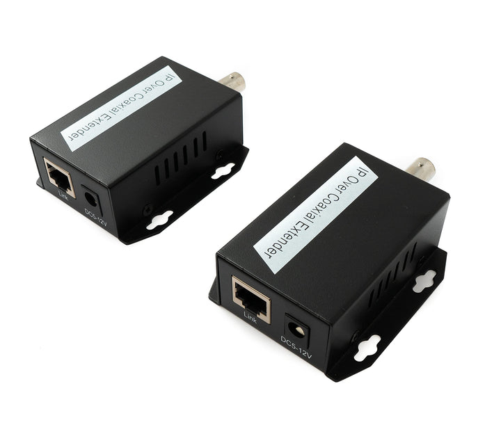 System-S UTP IP Transceiver Set LAN RJ45 zu BNC Koaxialkabel in Schwarz