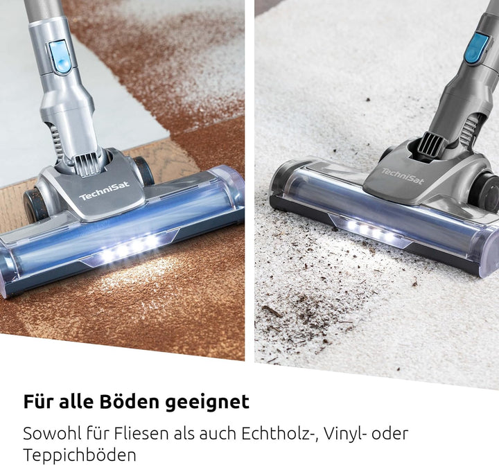 TechniSat VIOLA VC6 – kabelloser Staubsauger (Akku, bis zu 60 min, Saugleistung 25000Pa, Bürstenlose