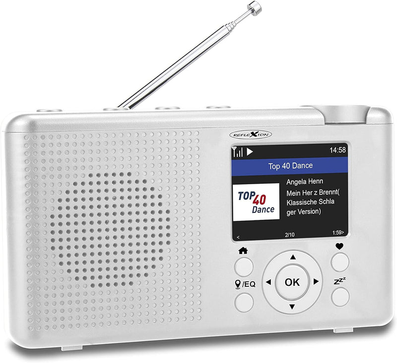 Reflexion TRA-23INT Tragbares DAB- und Internetradio mit Radio und Akku(UKW, DAB, DAB+, RDS, Farbdis