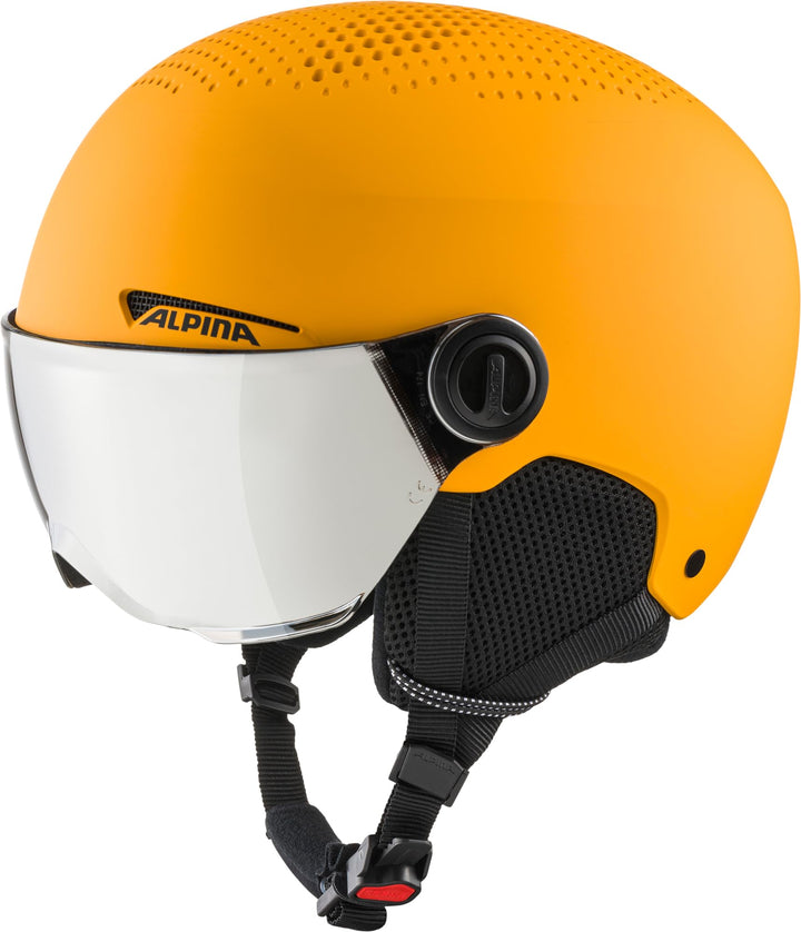 Alpina ZUPO Visor Q-LITE - hochwertiger & sicherer Skihelm für Kinder, mit abnehmbaren Ohrenpolstern