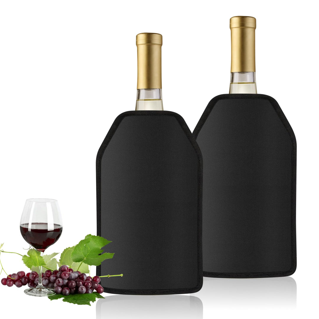 Weinkühler Manschette, 2 Stück Kühlmanschette Wein Wiederverwendbarer Weinflaschenkühler Manschette