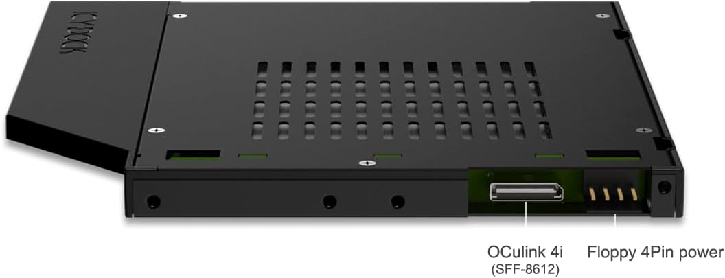 ICY DOCK 1x U.2 / U.3 Pcie 4.0 NVMe SSD to Oculink (SFF-8612) Ultra Slim Wechselrahmen (9.5mm) - Tou