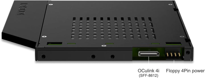ICY DOCK 1x U.2 / U.3 Pcie 4.0 NVMe SSD to Oculink (SFF-8612) Ultra Slim Wechselrahmen (9.5mm) - Tou